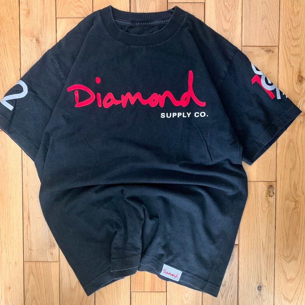 Y2K Diamond Supply Co. Tee Men's Medium M Black Chris Brown T Shirt Rnb Rap 2010